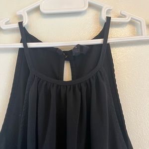 Bebop black small romper w/ pockets + elastic waist with tie for adjustable fit